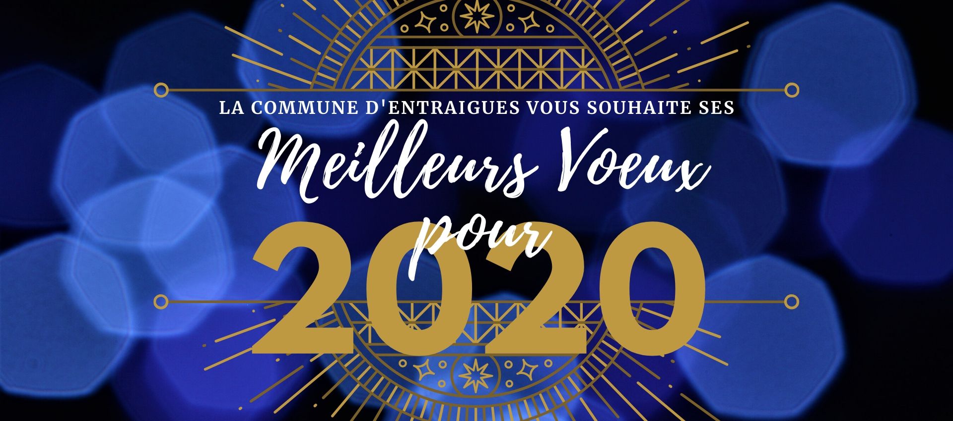 Bannière pour le souhait de nos meilleurs voeux pour l'année 2020
